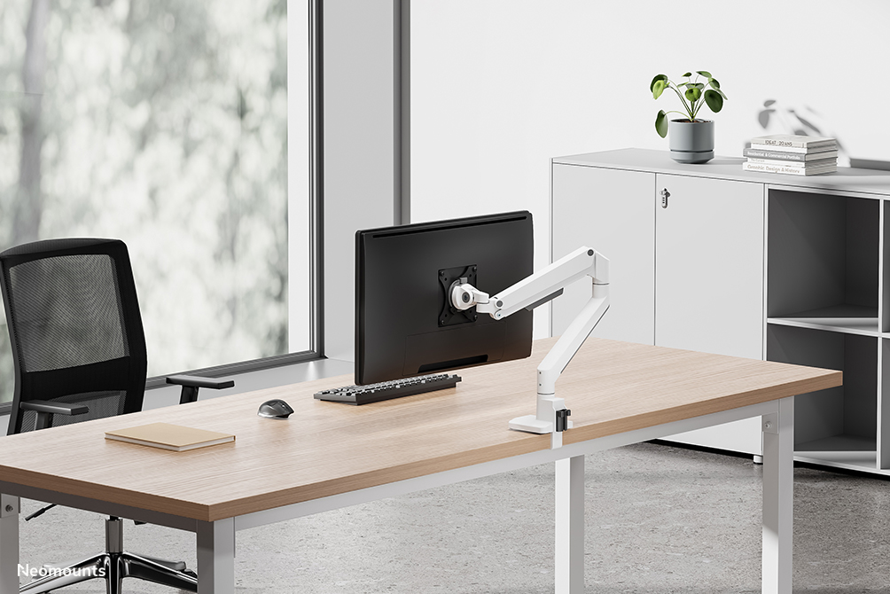 Neomounts DS70-250WH1 Braccio per monitor 17-35" - molla a gas - Topfix - 180°-stop